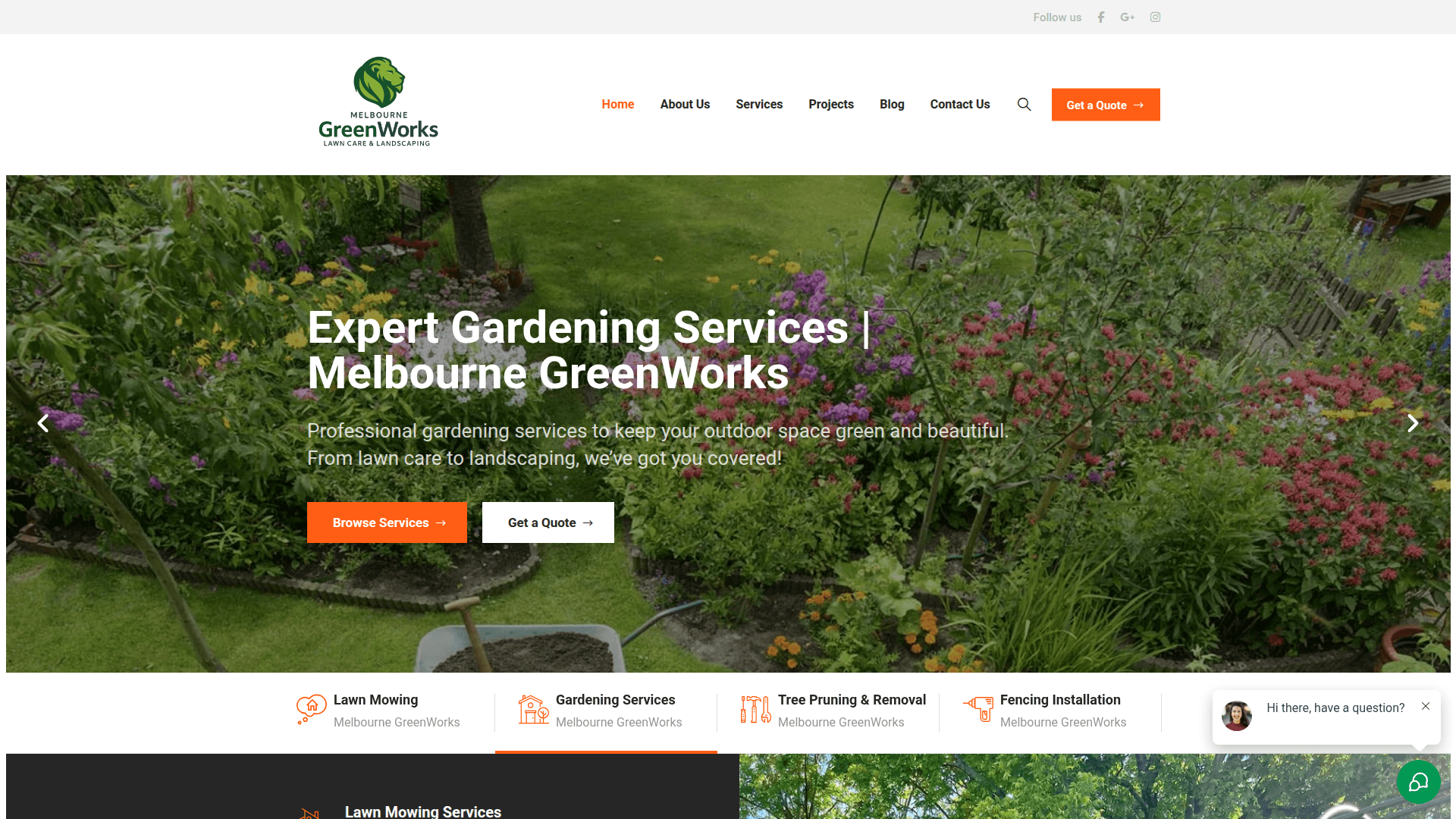 Melbourne Greenworks website