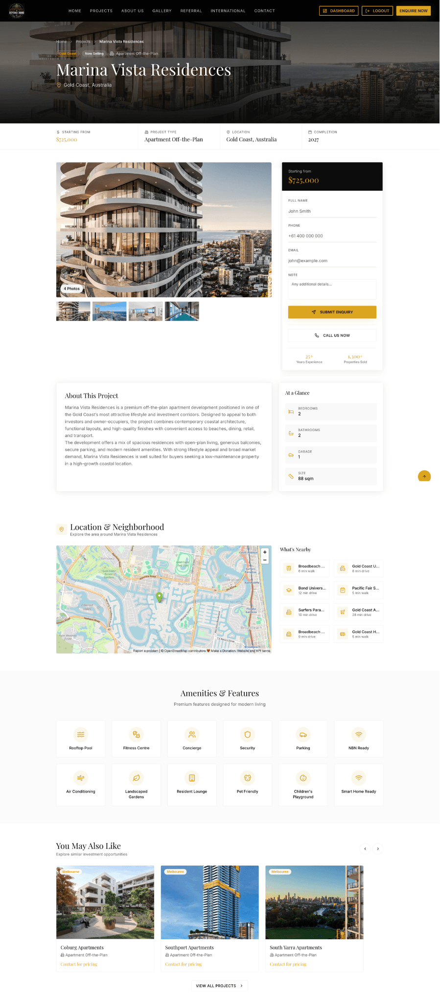 A project listing